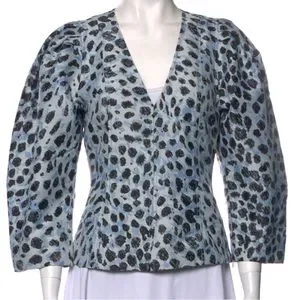Ganni | Tops | Nwt Ganni Crispy Jacquard Vneck Puff 34